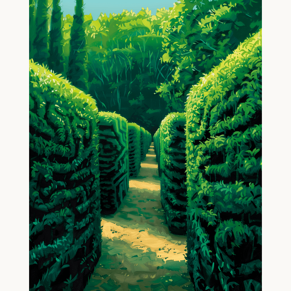 Labyrinthe de jardin sans fin