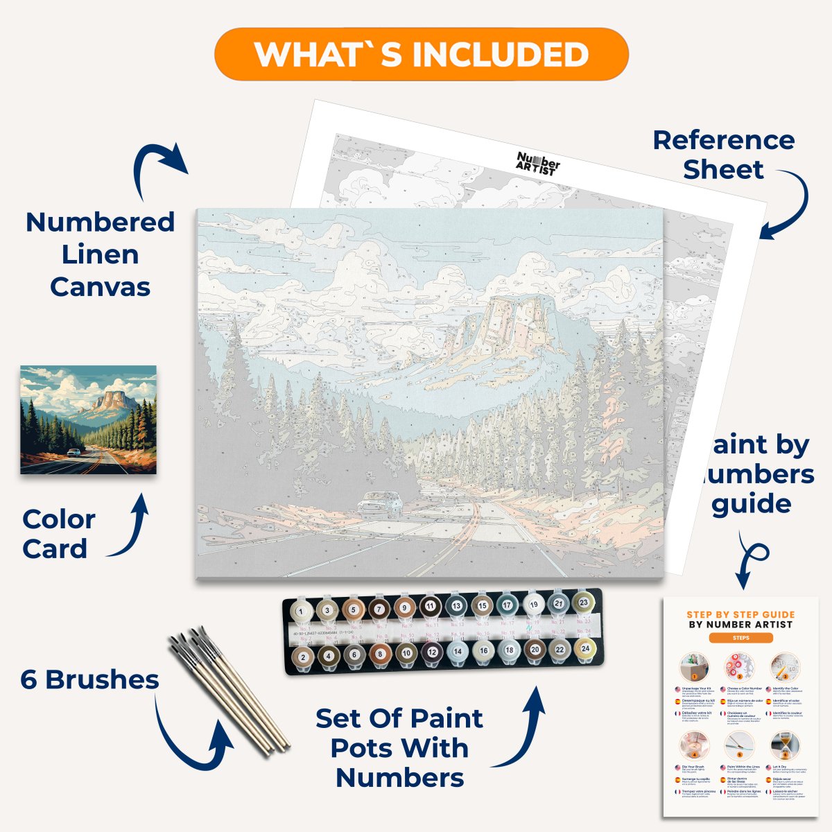 Sunrise Path - Number Artist Paint By Numbers Kits