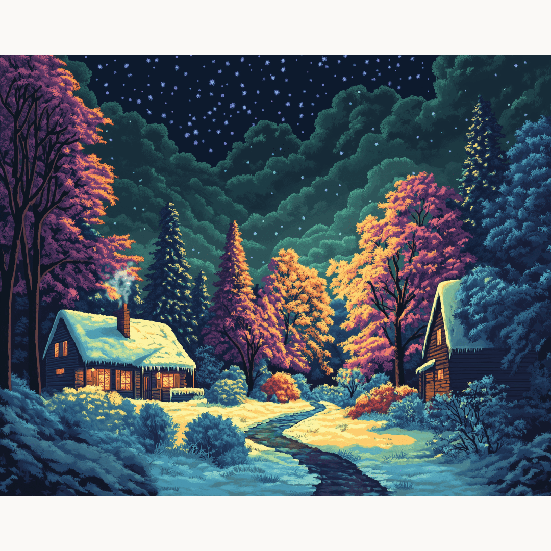 Winter Evening - Number Artist Paint By Numbers Kits