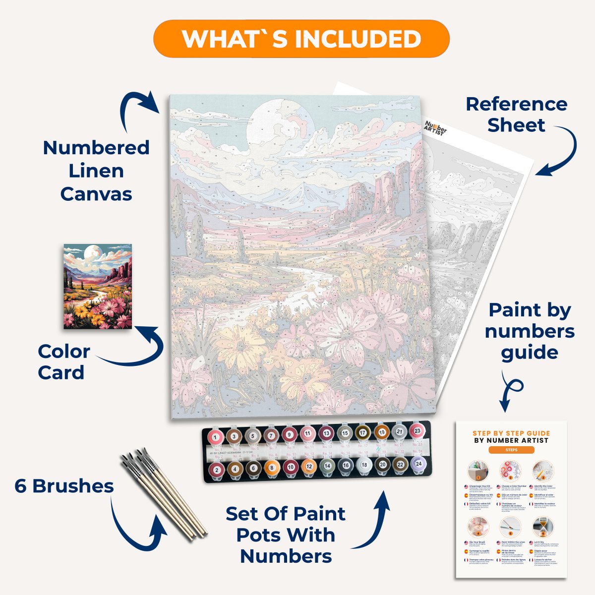 Flower Valley - Number Artist Paint By Numbers Kits