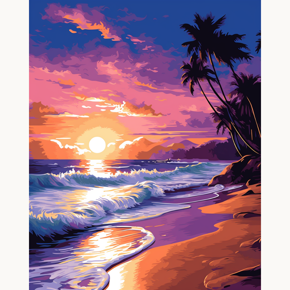 Cresting Twilight Waves - Number Artist Paint By Numbers Kits