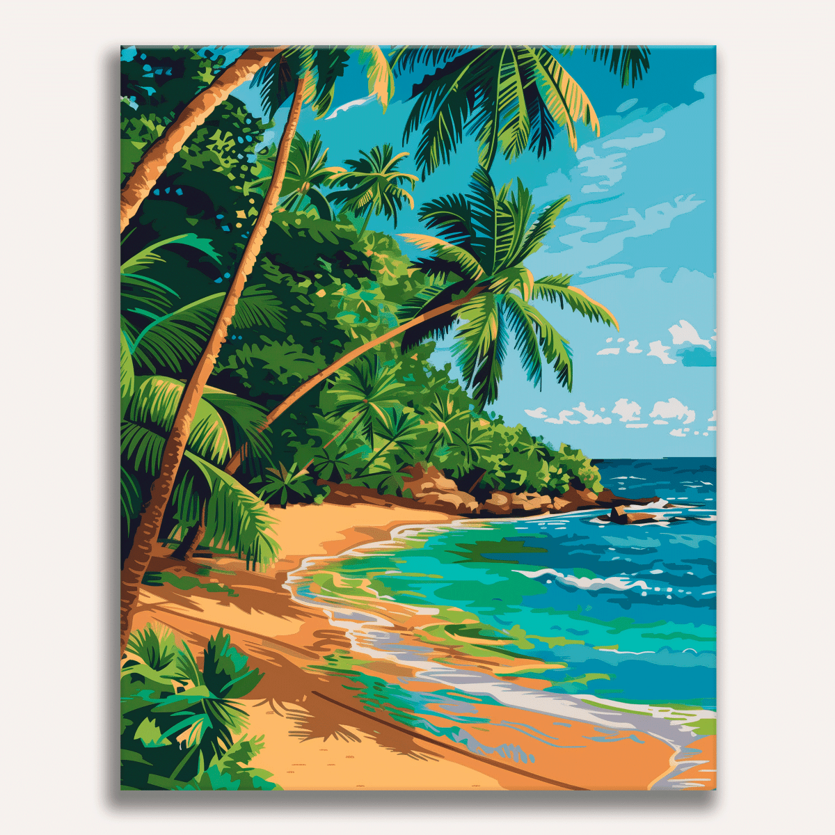 Sunny Tropical Island - Number Artist Paint By Numbers Kits