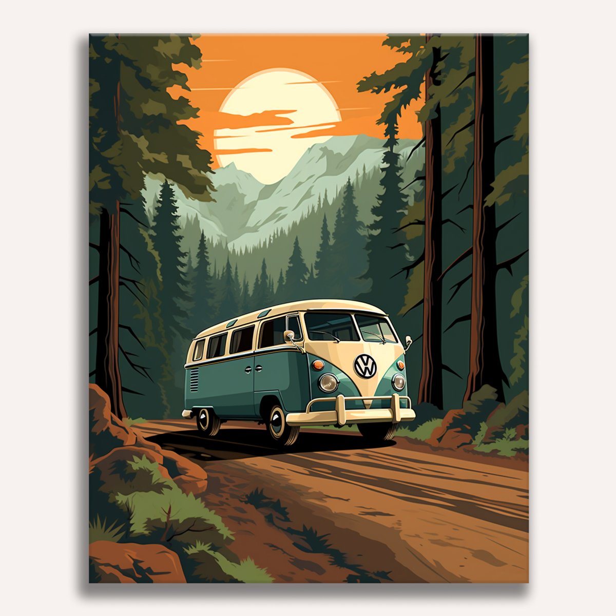 This is a promotional poster for a VW van.