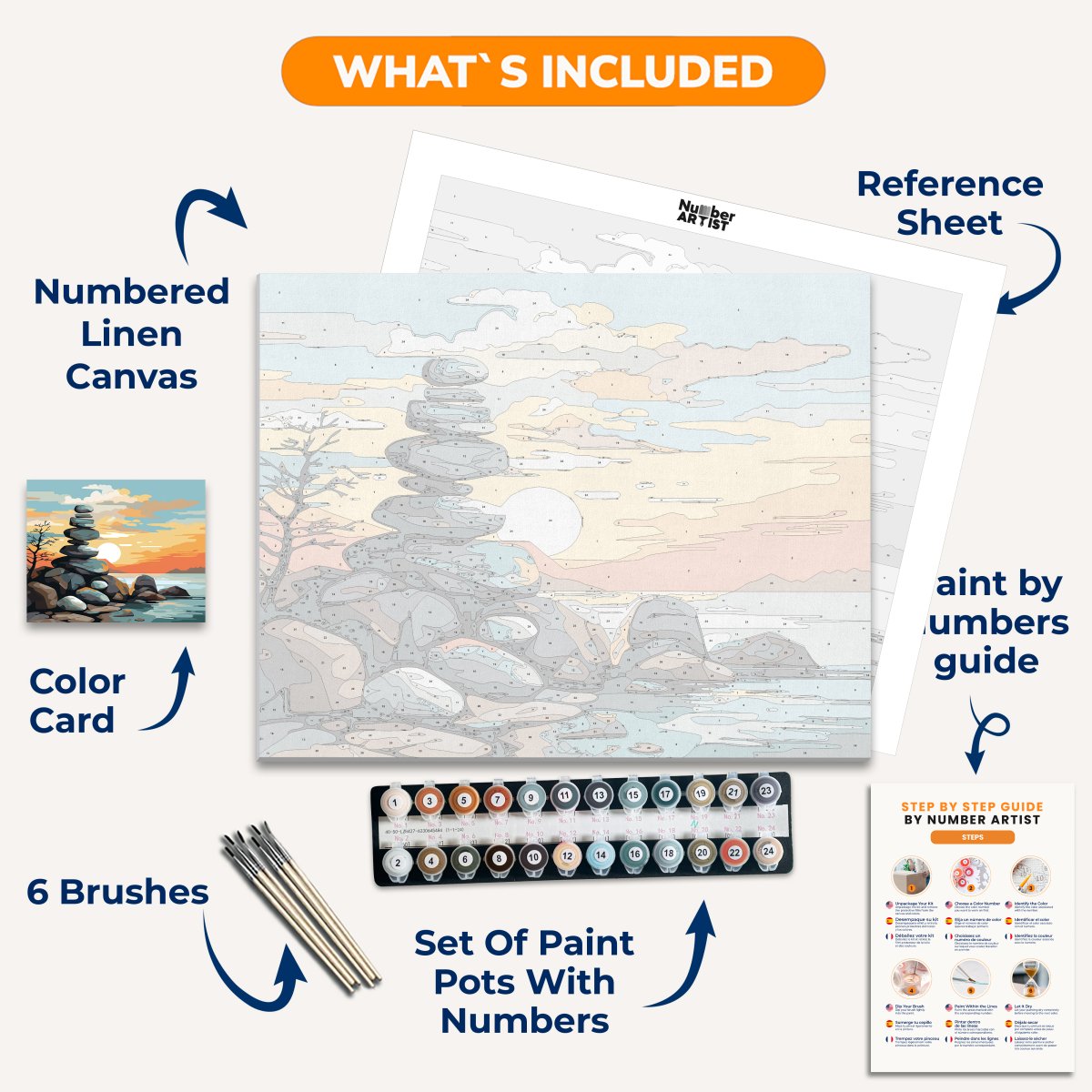 Rock Balancing - Number Artist Paint By Numbers Kits