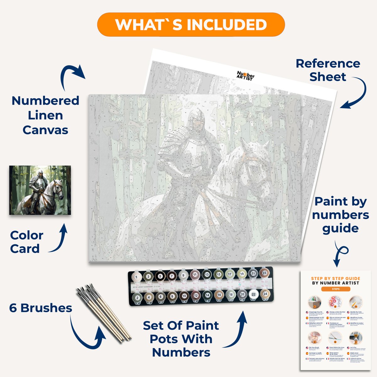 Noble Knight - Number Artist Paint By Numbers Kits