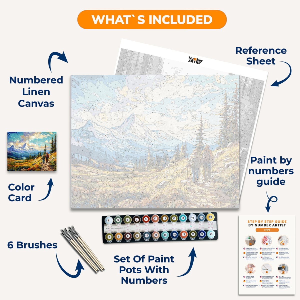 Mountain Trek - Number Artist Paint By Numbers Kits