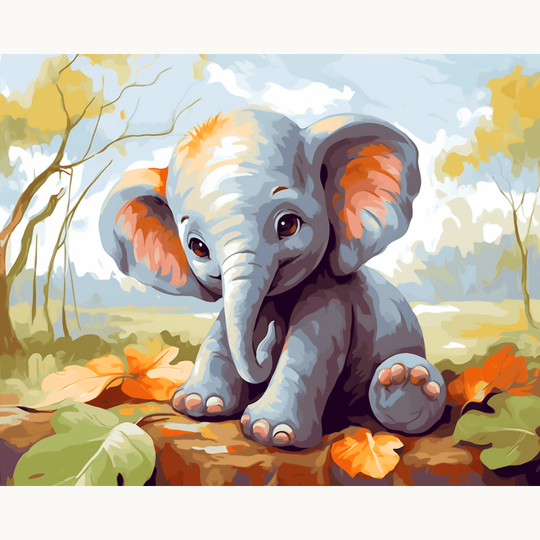 Baby Elephant Dream - Number Artist Paint By Numbers Kits