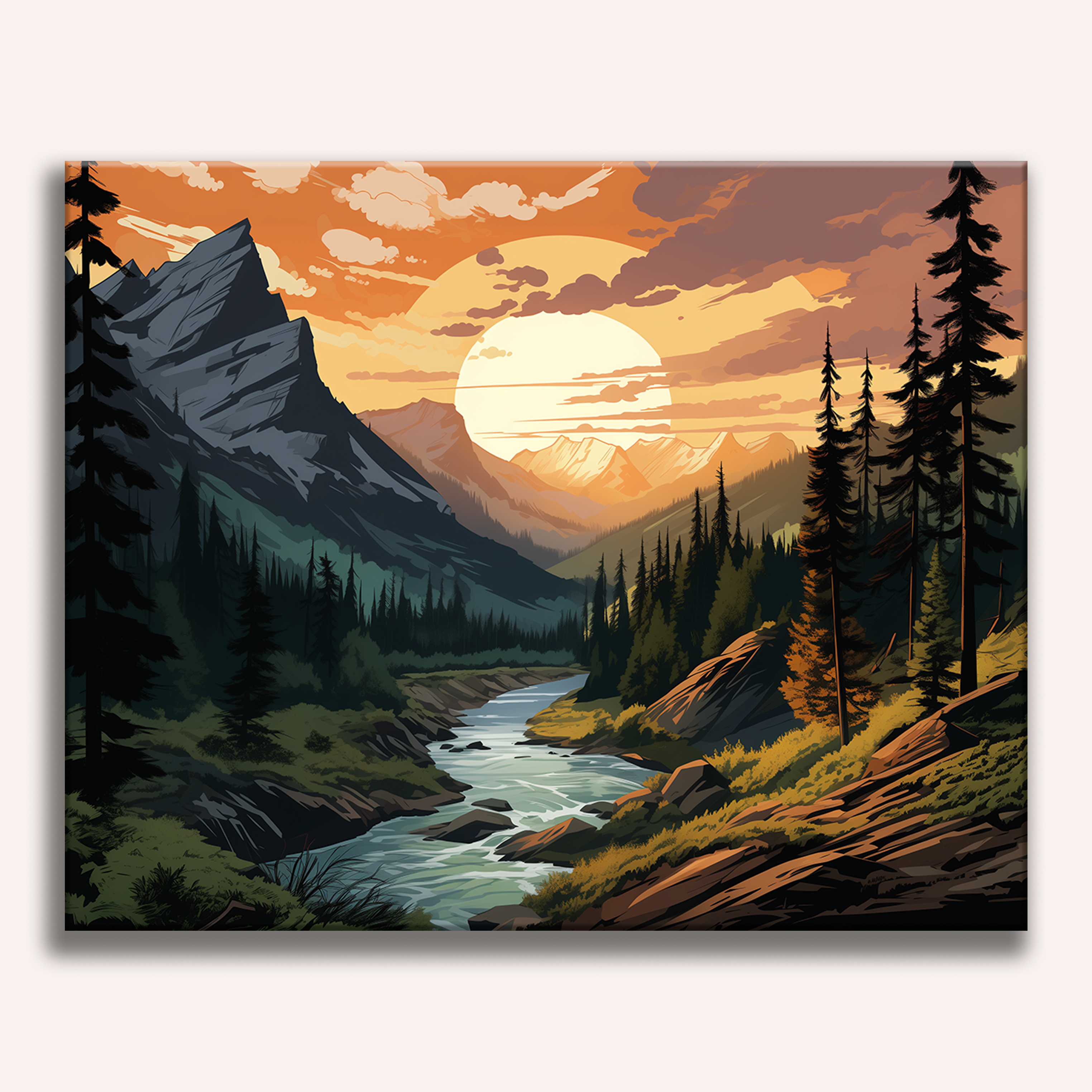 Mountainside Sunset