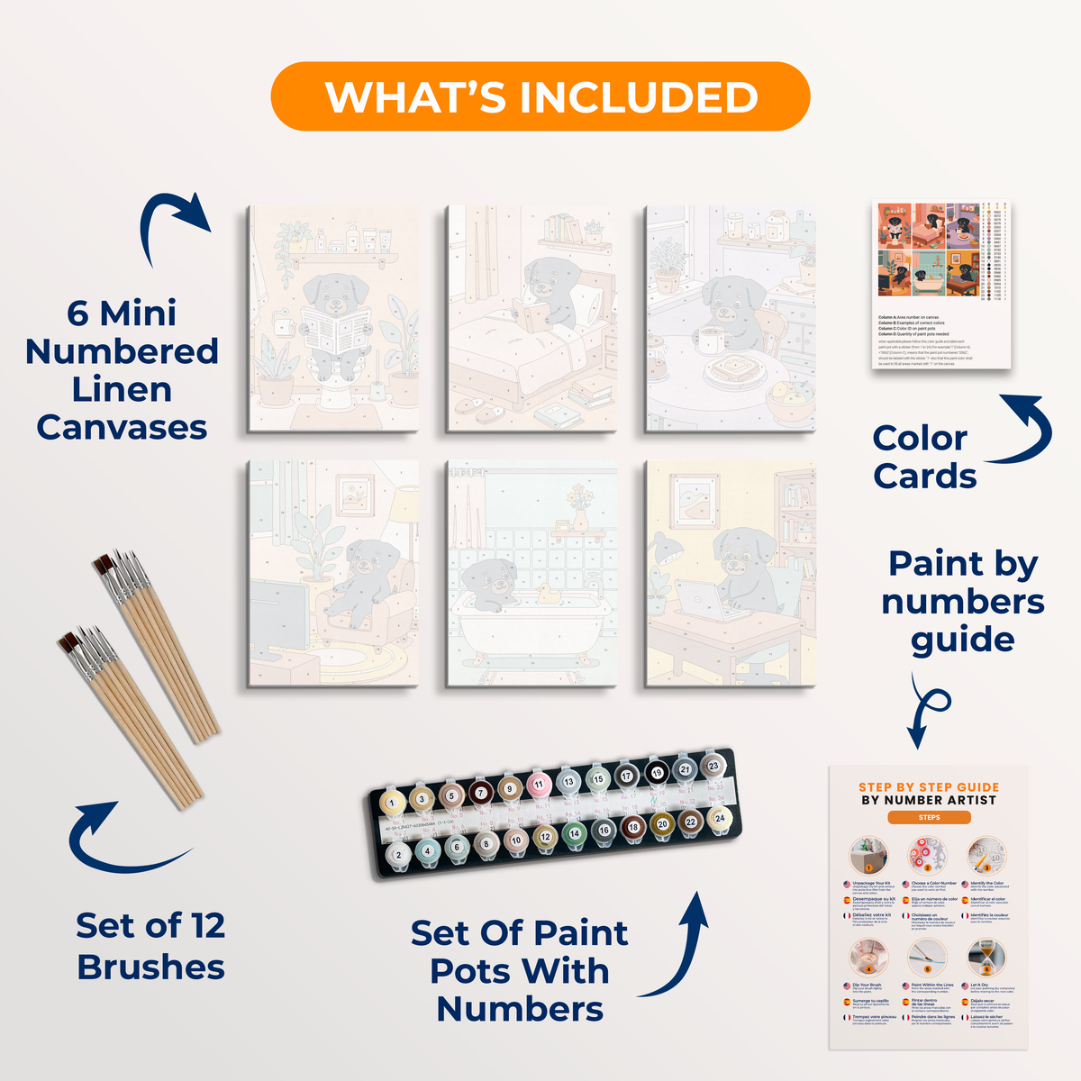 Puppy Routine - Number Artist Paint by Numbers Kits