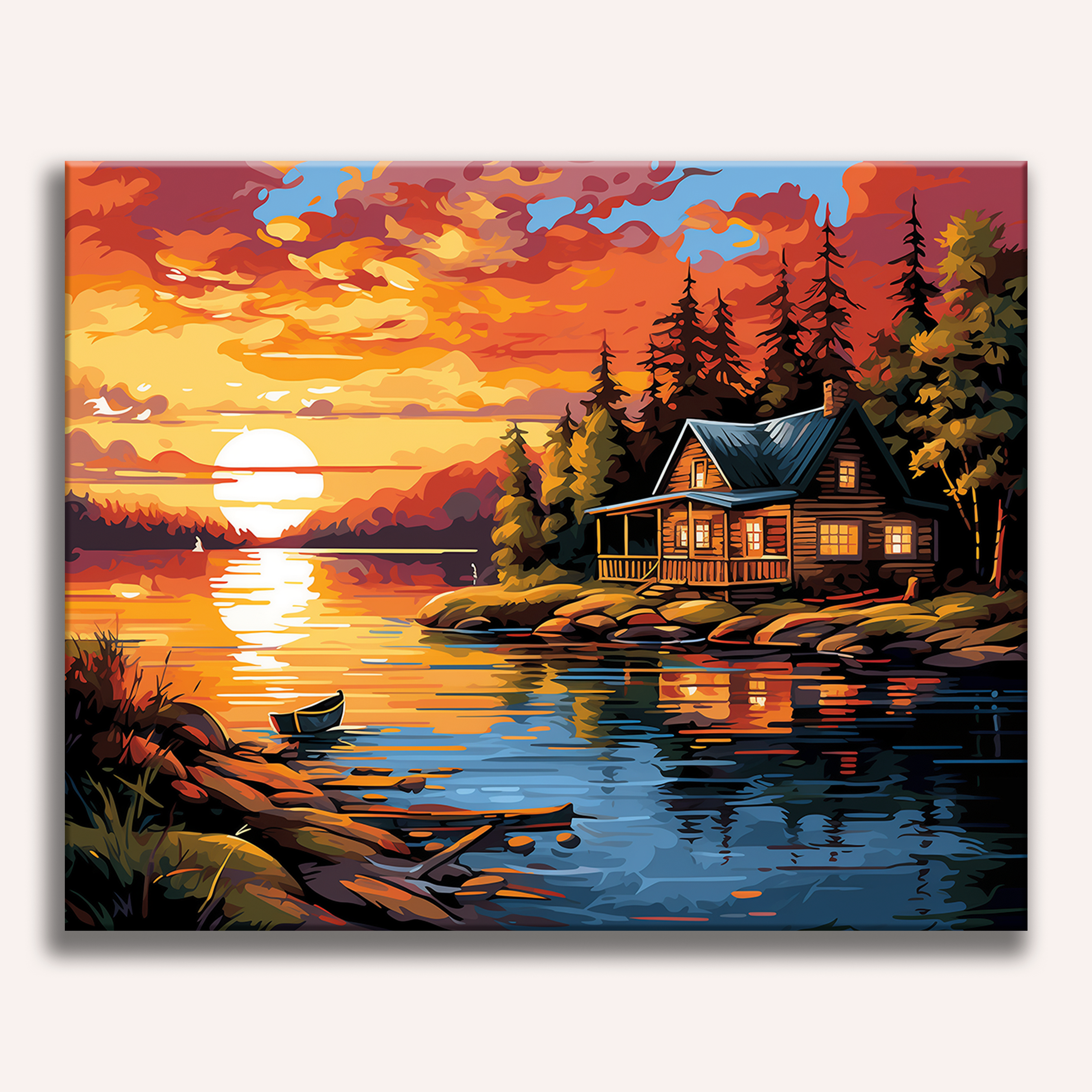 Riverside Cabin - Number Artist Paint By Numbers Kits