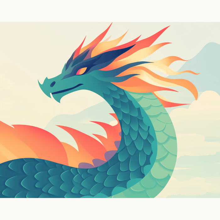 Scale Dragon Paint by Numbers Kit by Number Artist