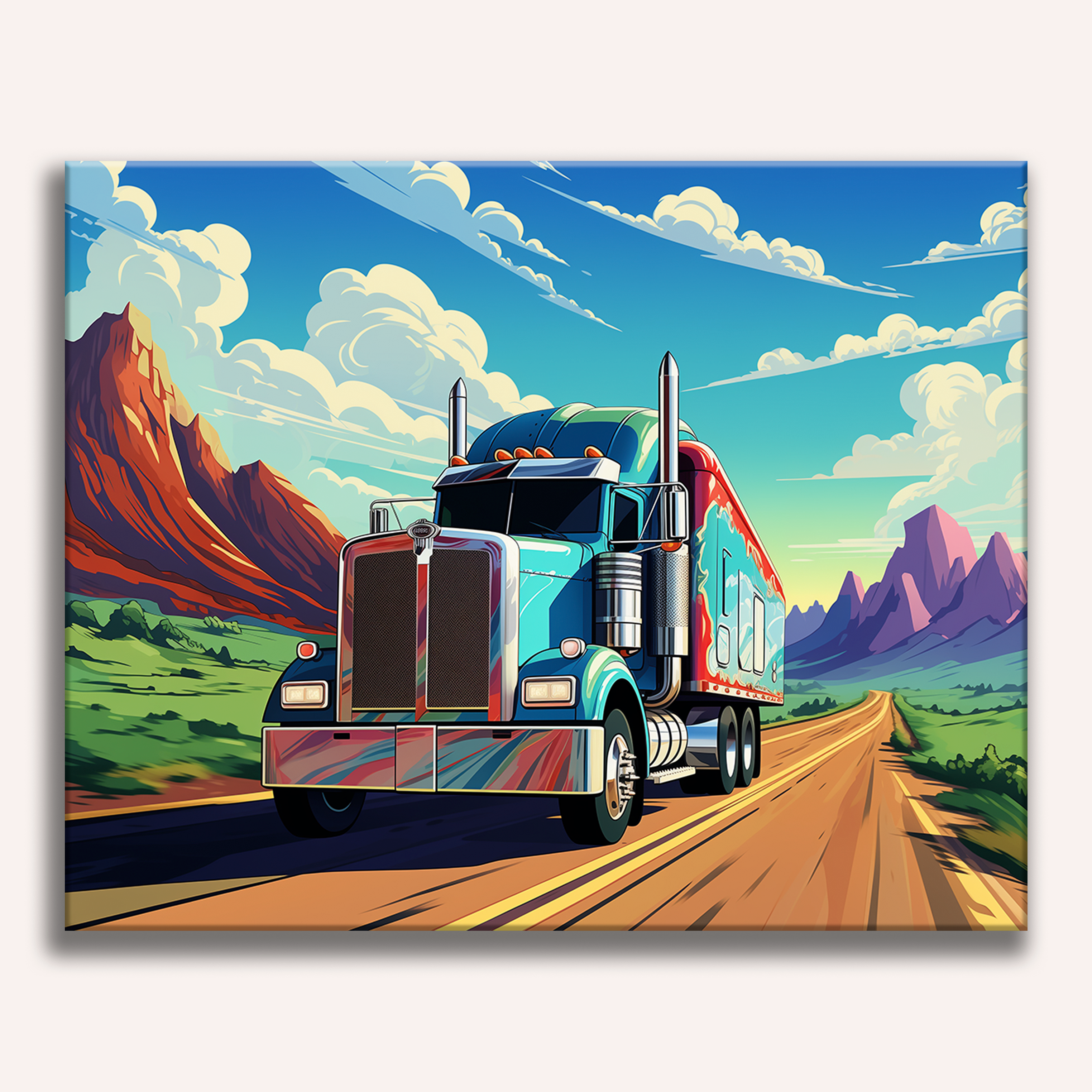 Sky Blue Truck - Number Artist Paint By Numbers Kits