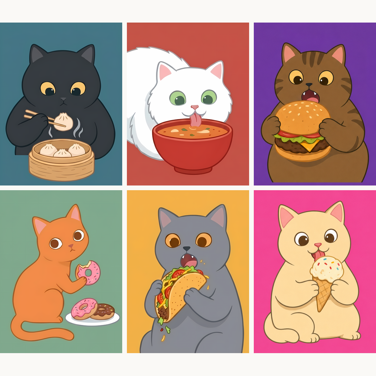Snack Attack - Number Artist Paint by Numbers Kits