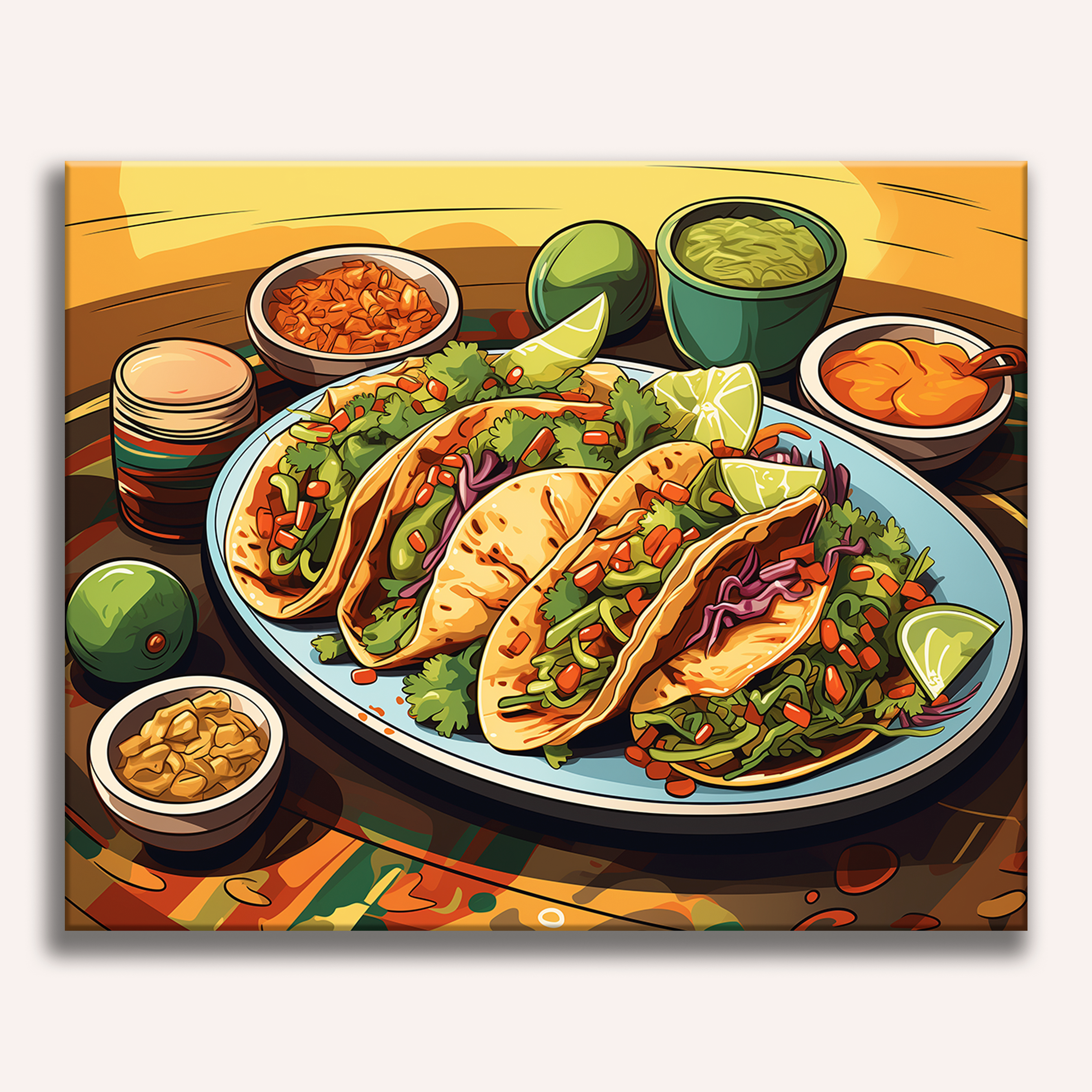 Tacos For Dinner - Number Artist Paint By Numbers Kits