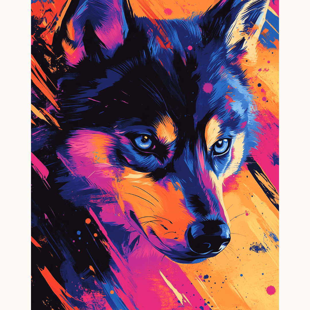Agile Husky - Number Artist Diamond Painting Kits