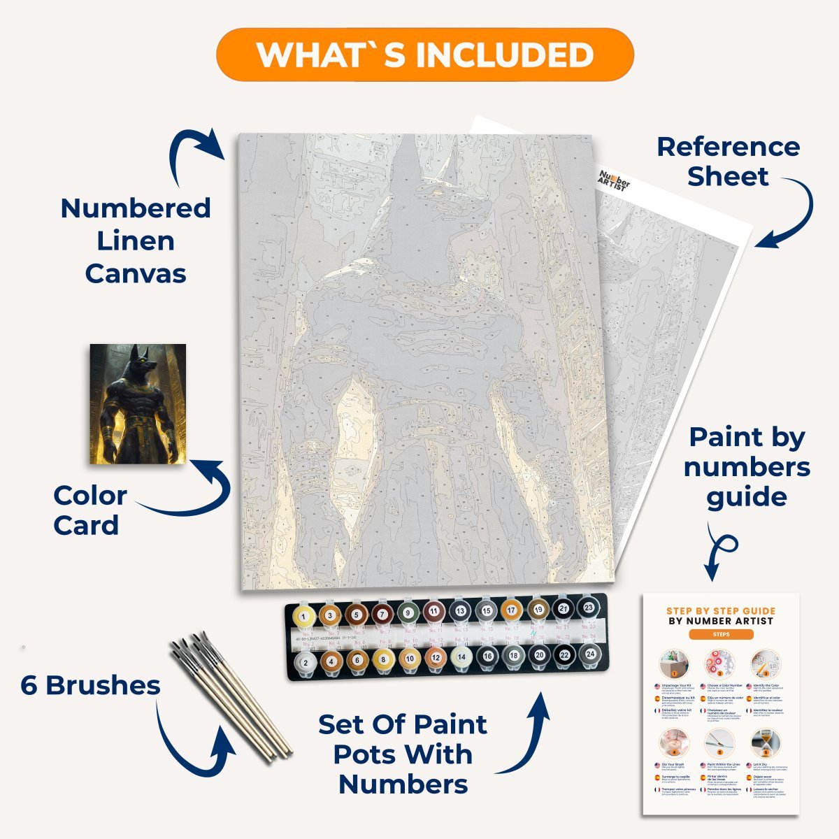 Anubis - Number Artist Diamond Painting Kits