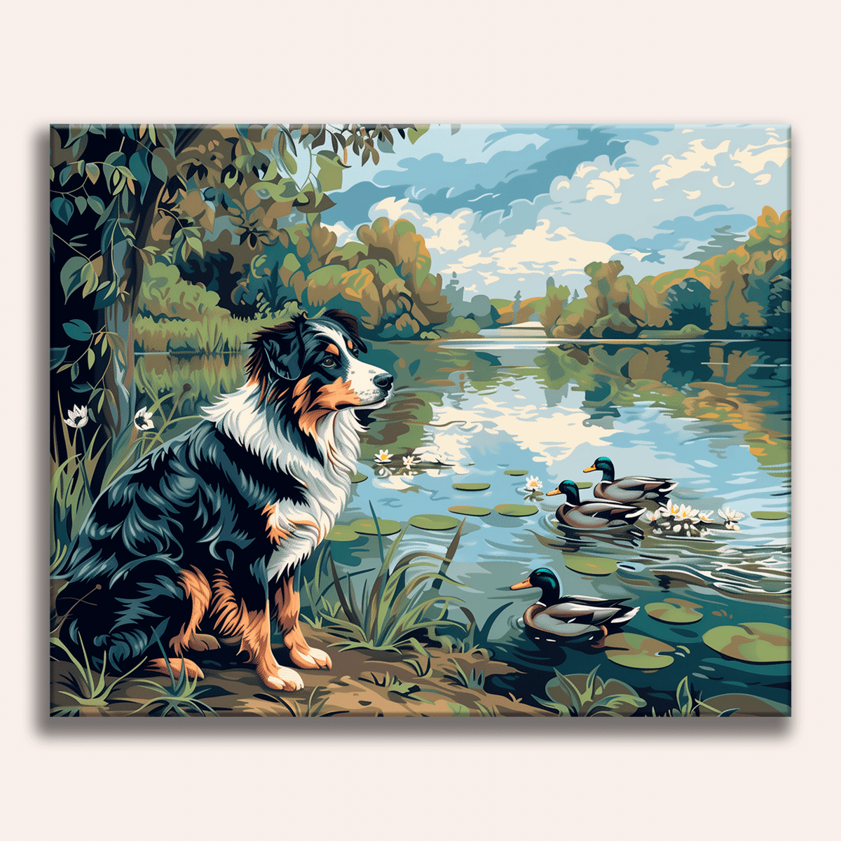 Aussie & Ducks - Number Artist Diamond Painting Kits