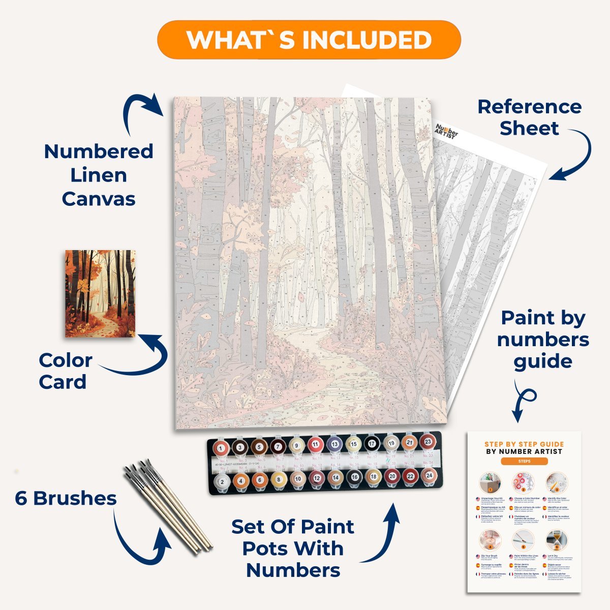 Autumn Woods - Number Artist Diamond Painting Kits