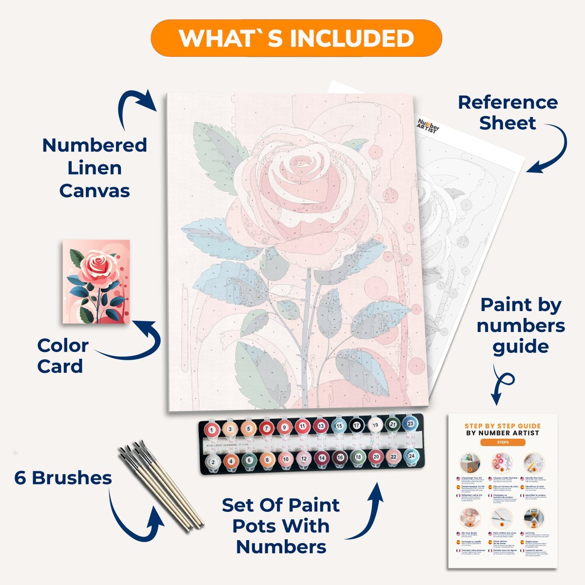 Baby Pink Rose - Number Artist Diamond Painting Kits