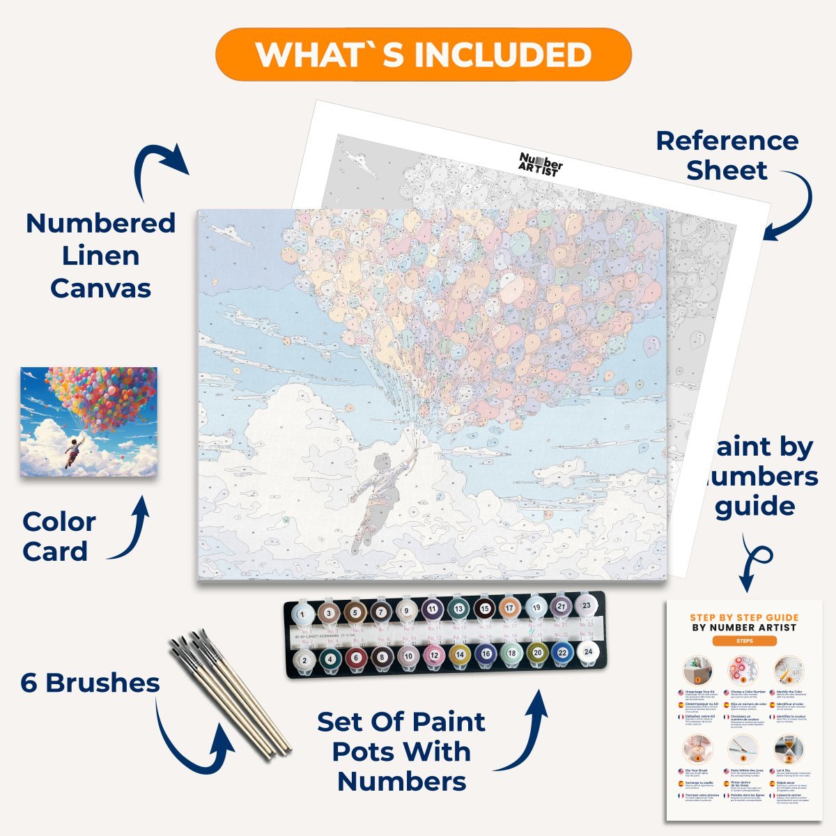 Balloon Journey - Number Artist Paint By Numbers Kits