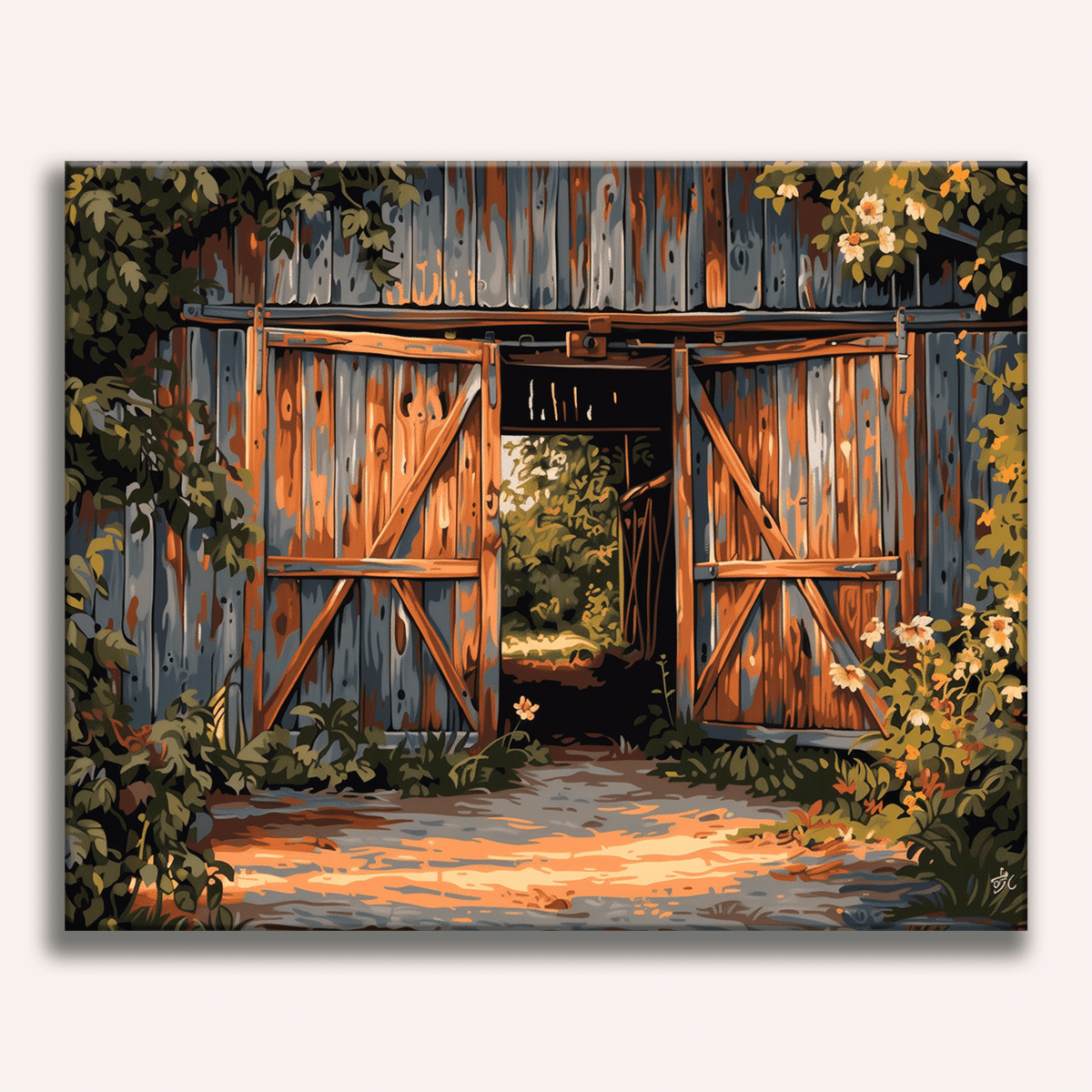 Barn's Enterance Paint by Numbers Kit