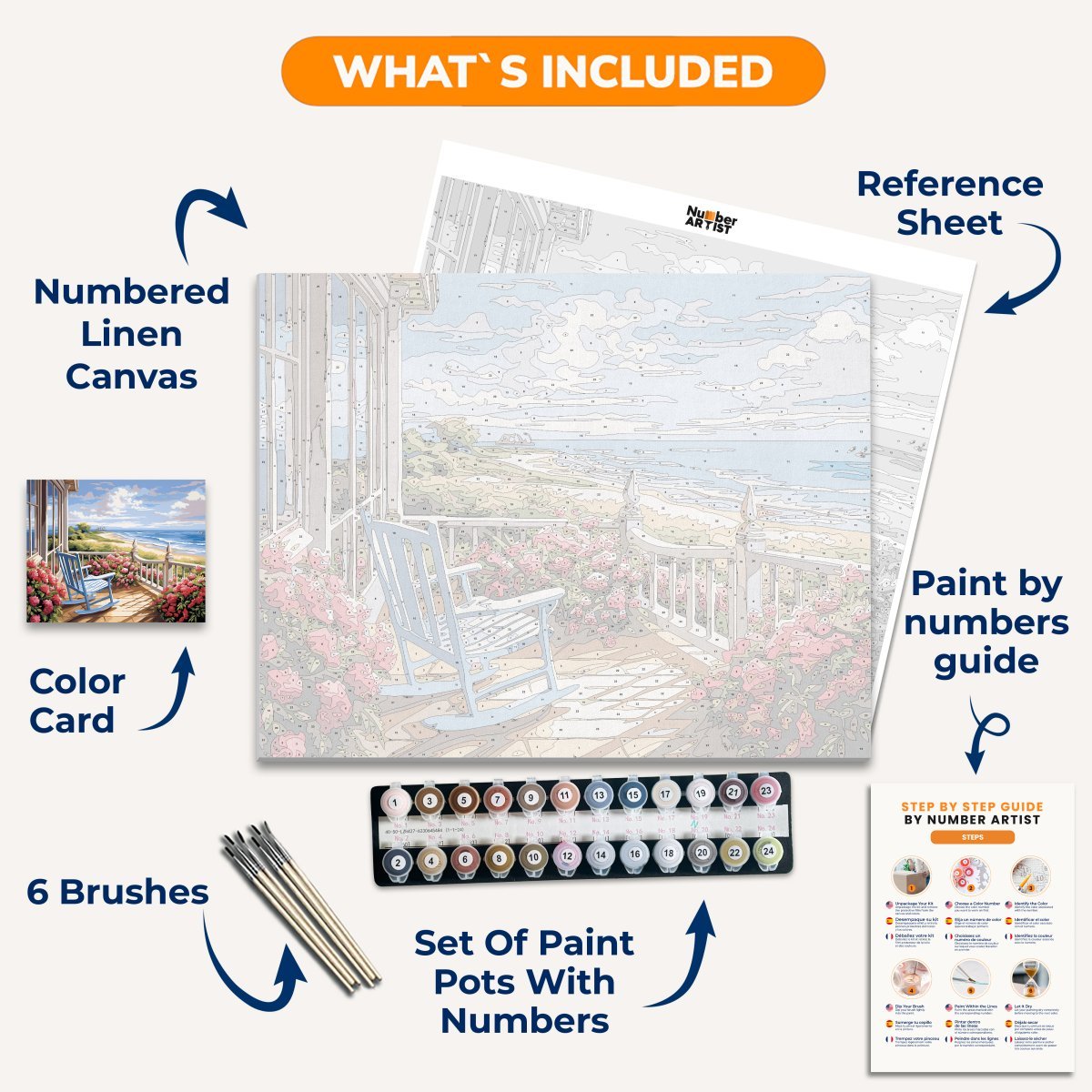 Beach House Peace - Number Artist Diamond Painting Kits