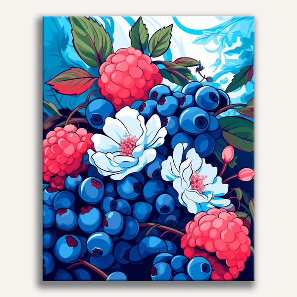 画材 berry berry-bush-paint-by-numbers-
