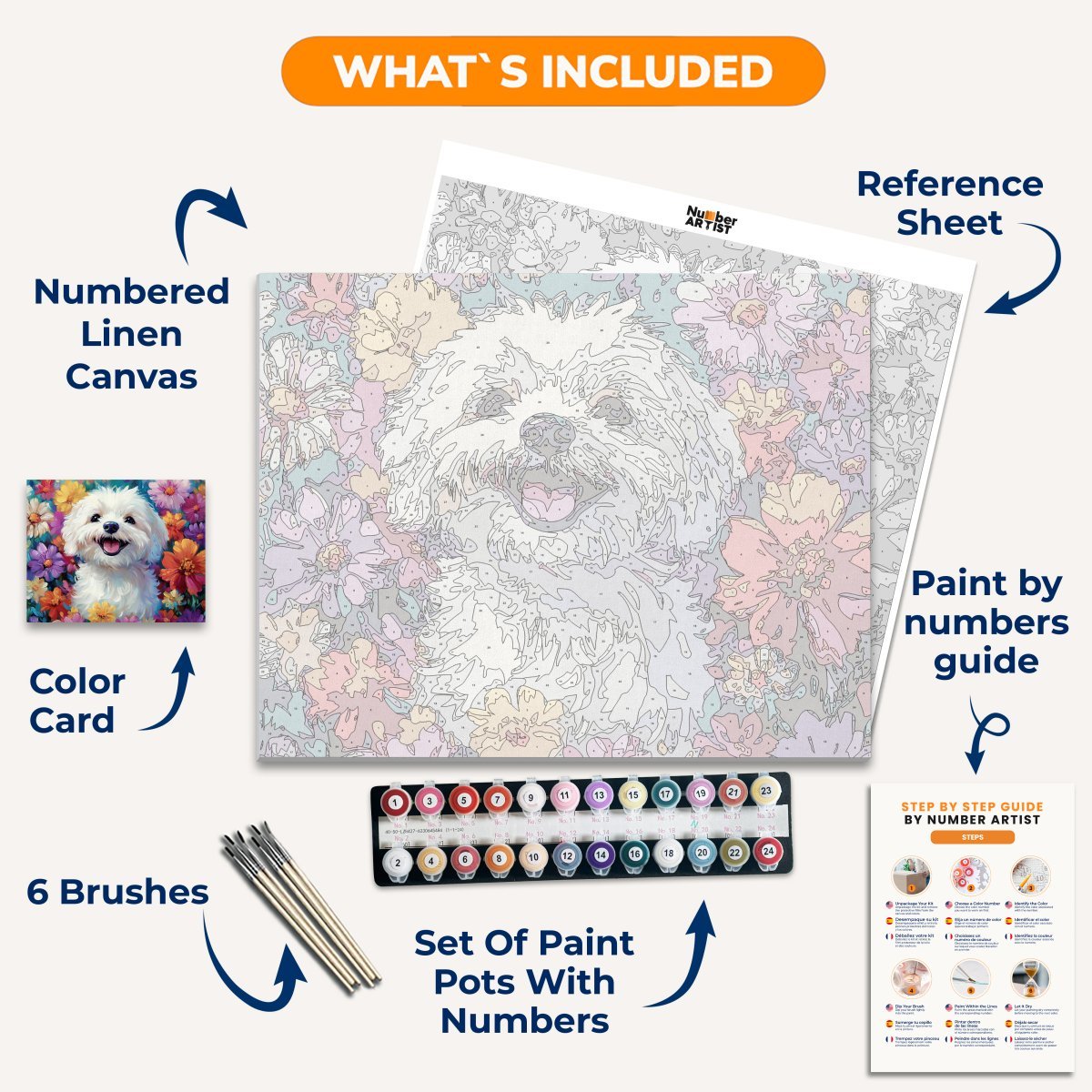 Bichon Frise - Number Artist Diamond Painting Kits