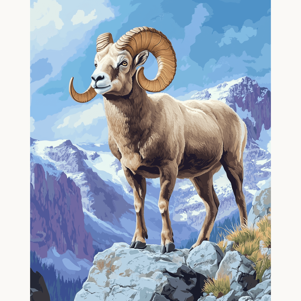 Bighorn Ram - Number Artist Paint by Numbers Kits