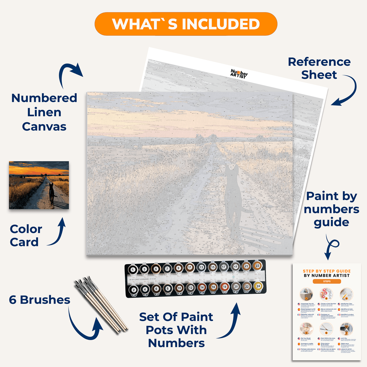 Black Dog - Number Artist Paint by Numbers Kits