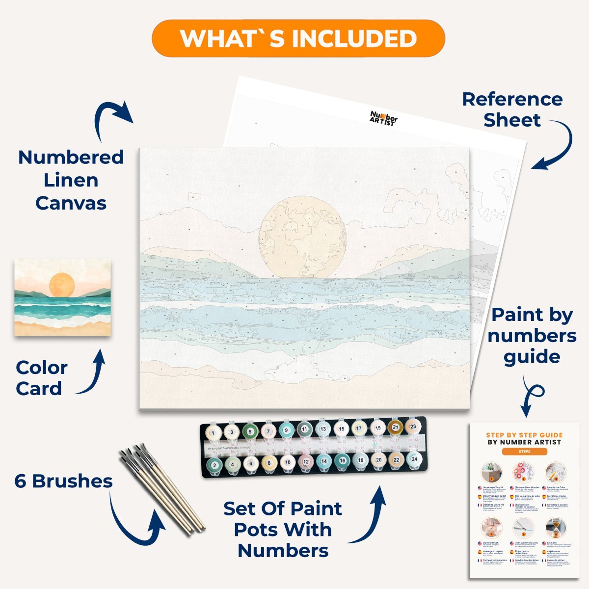 Blue Horizon - Number Artist Diamond Painting Kits