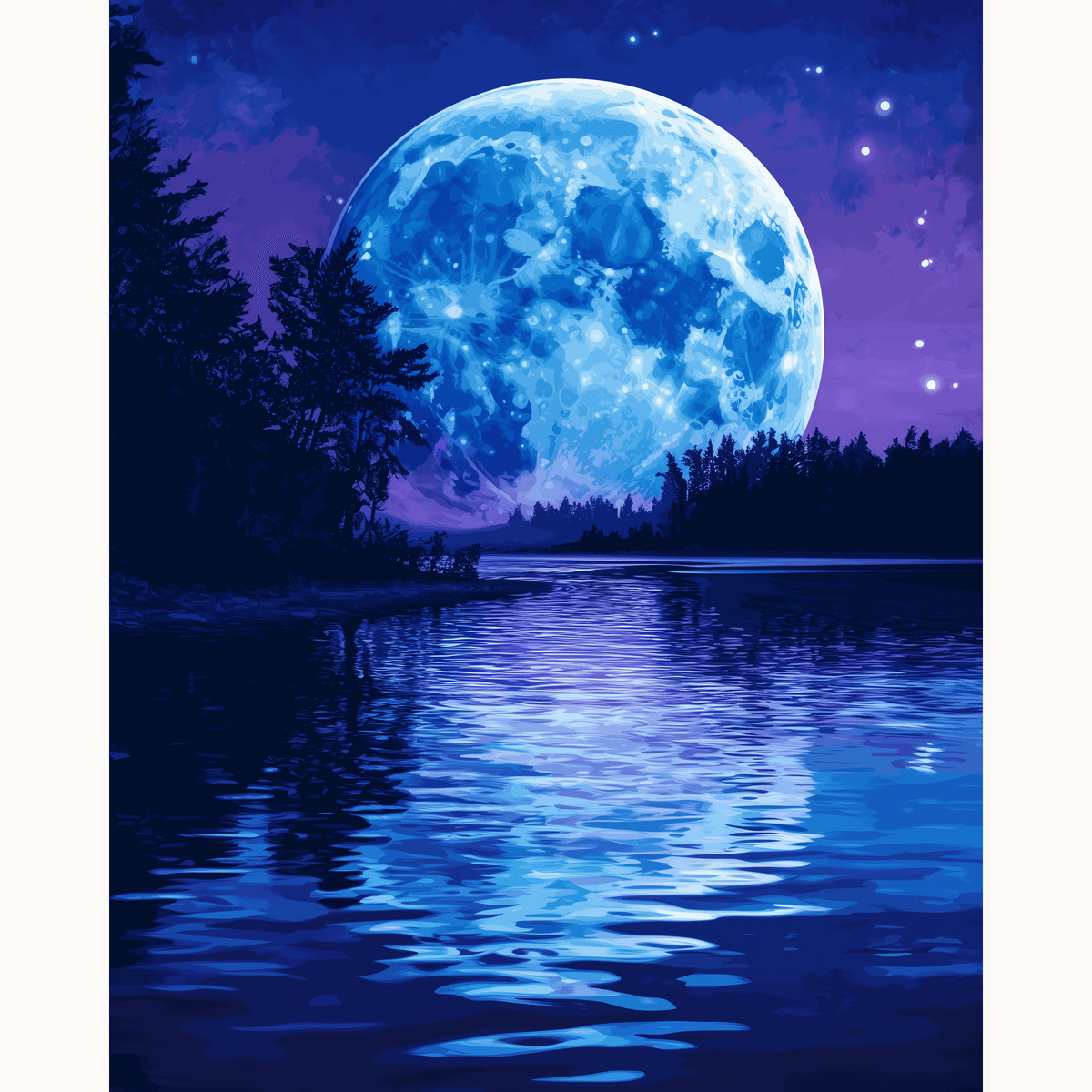Blue Moon - Number Artist Paint by Numbers Kits