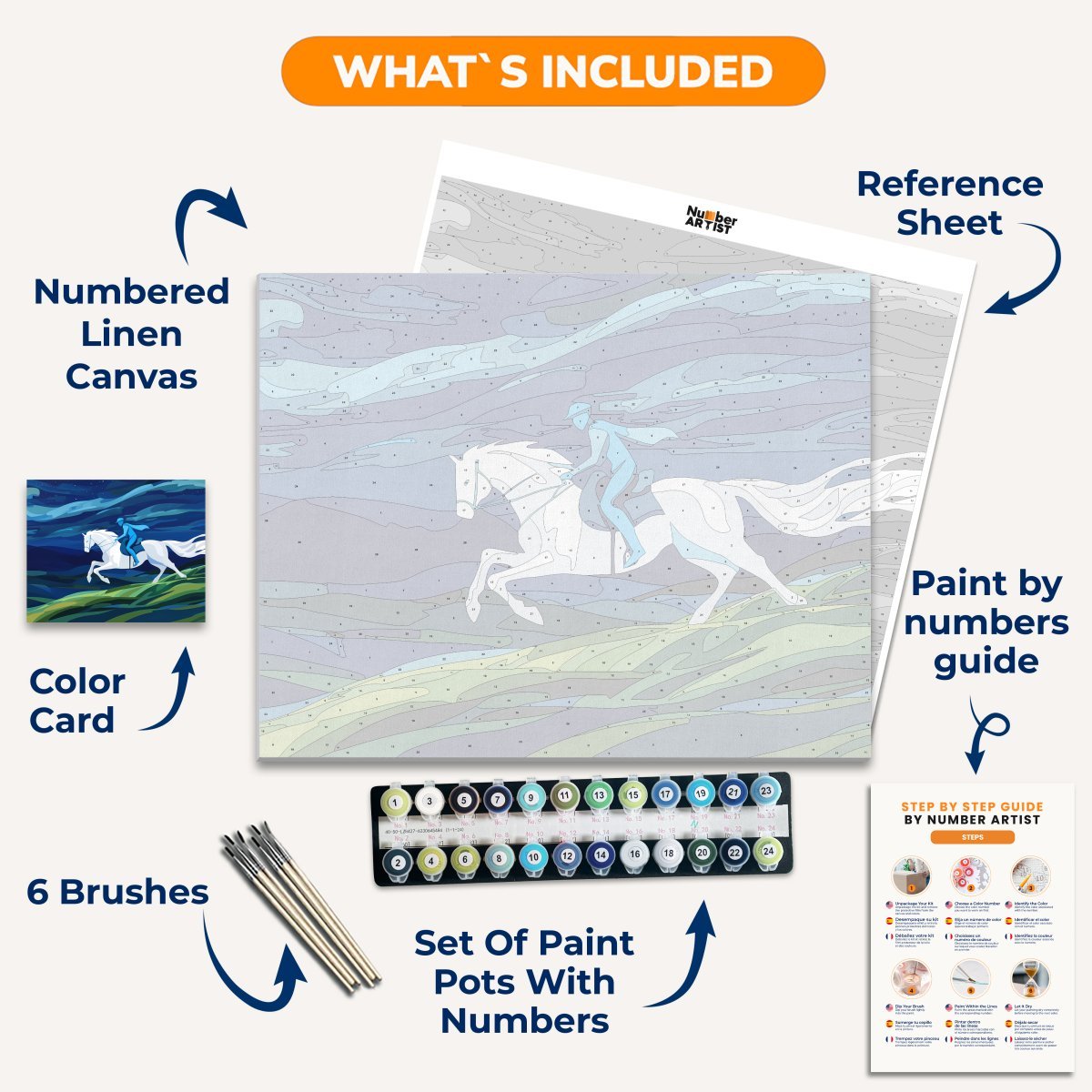 Blue Rider - Number Artist Diamond Painting Kits