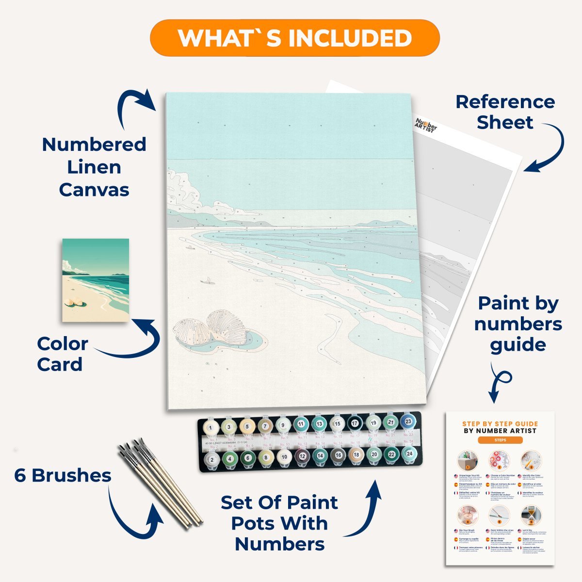 Blue Shoreline - Number Artist Paint By Numbers Kits