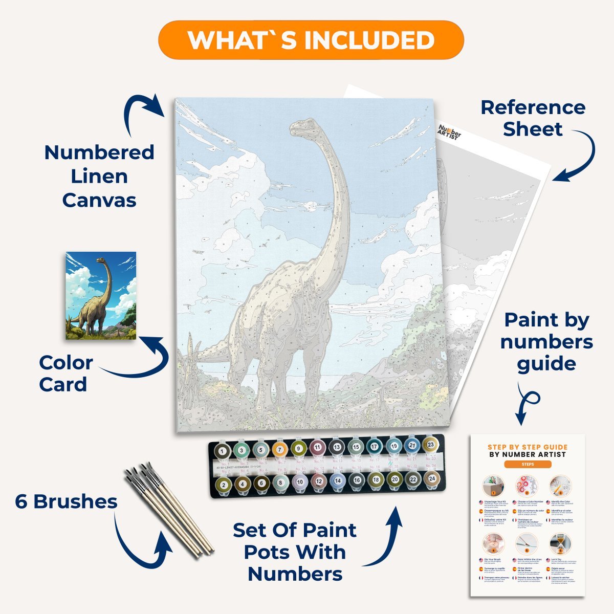 Brachiosaurus - Number Artist Paint By Numbers Kits