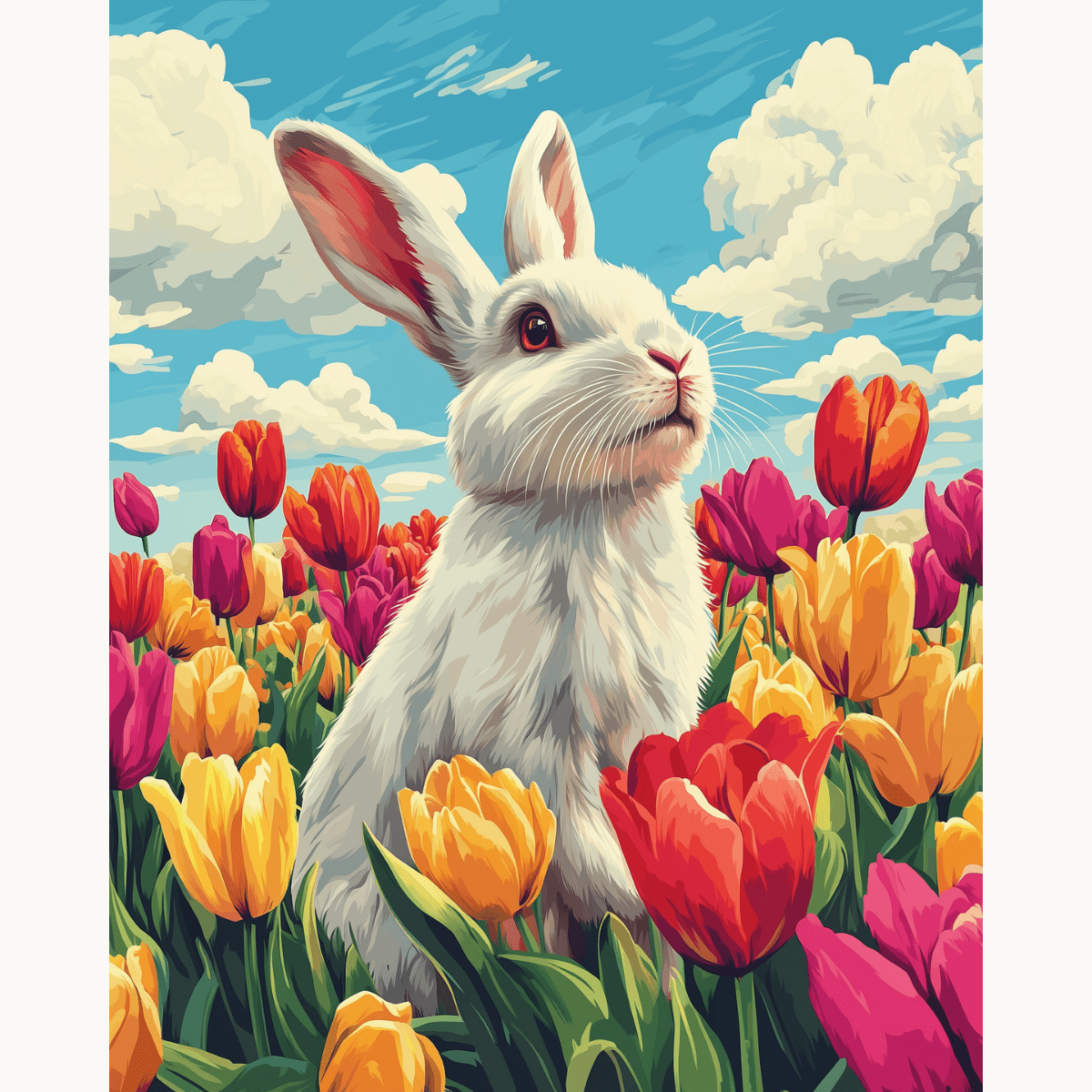 Bunny Tulips - Number Artist Paint by Numbers Kits