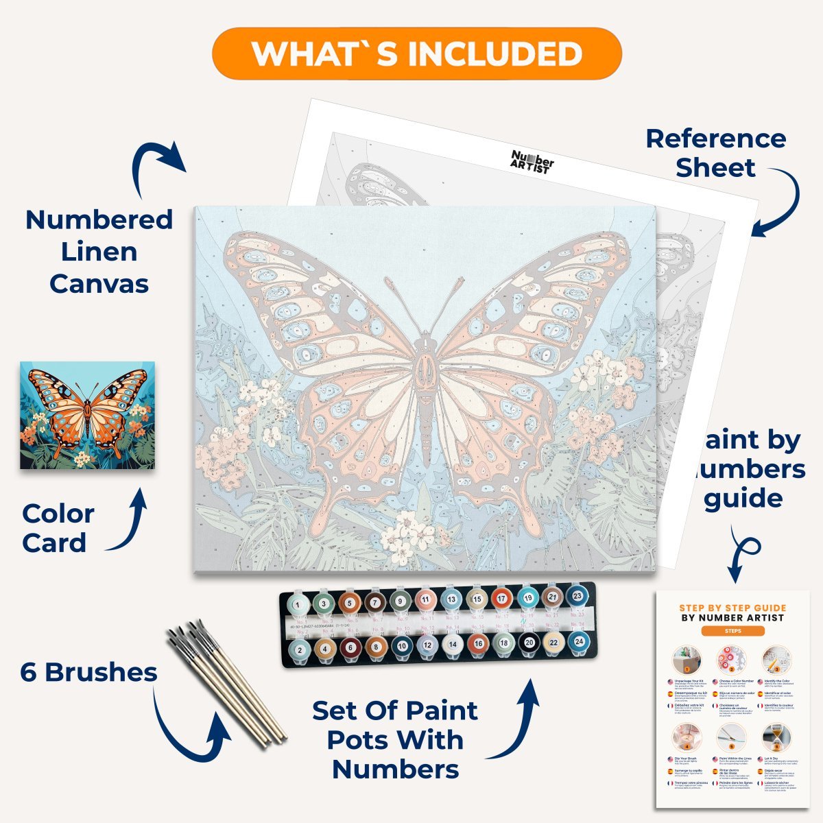 Butterfly's Mural - Number Artist Diamond Painting Kits