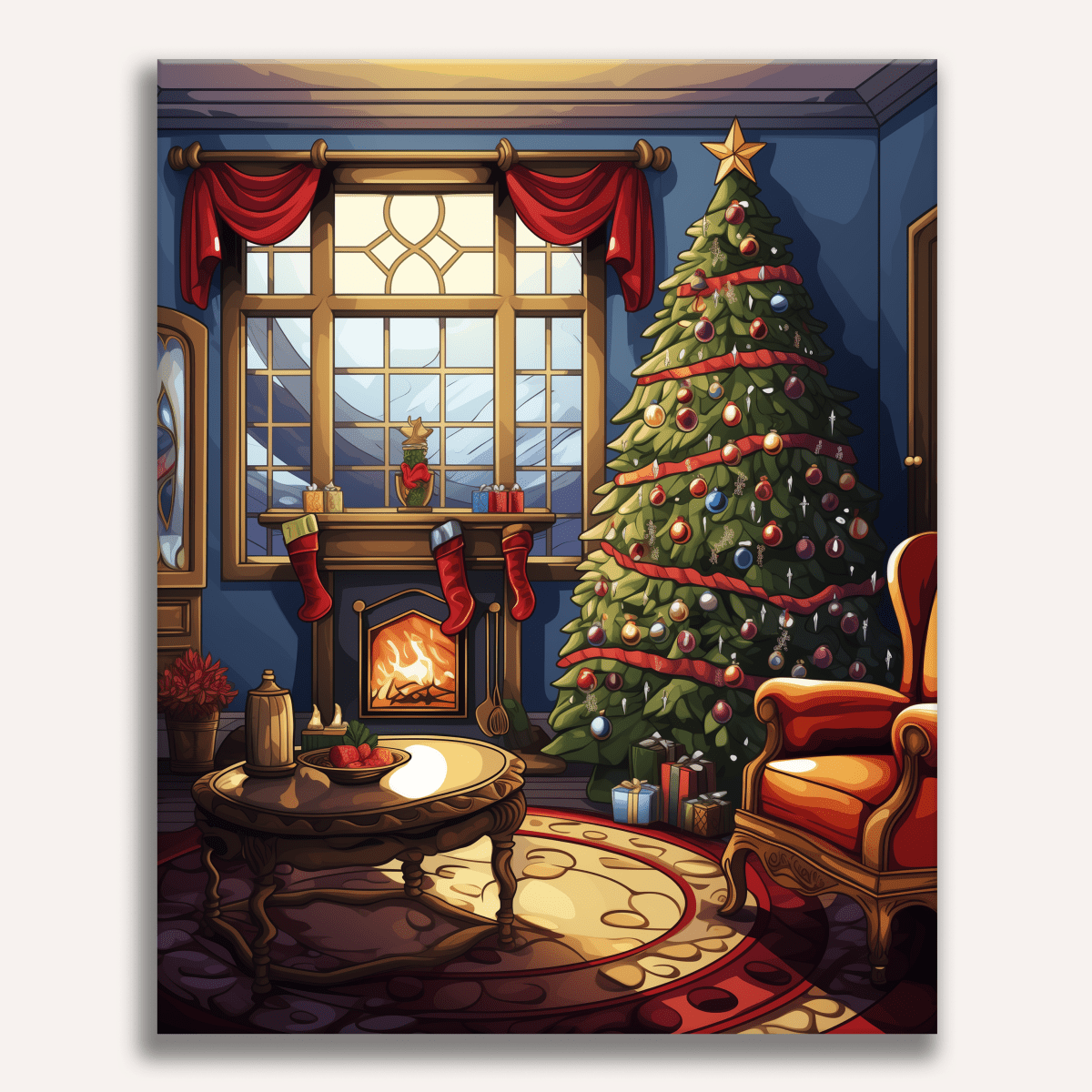 By the Fireplace - Number Artist Diamond Painting Kits