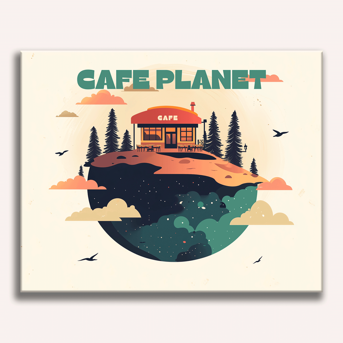 Cafe Planet - Number Artist Diamond Painting Kits