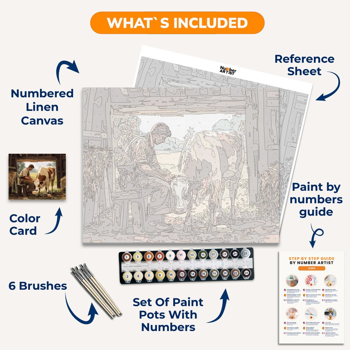 Calf Care - Number Artist Diamond Painting Kits