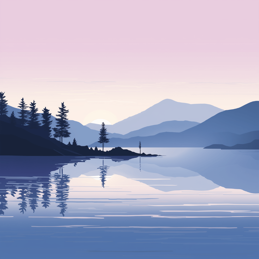 Calm Lake - Number Artist Diamond Painting Kits