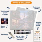Calm Streets of Paris Paint by Numbers Kit