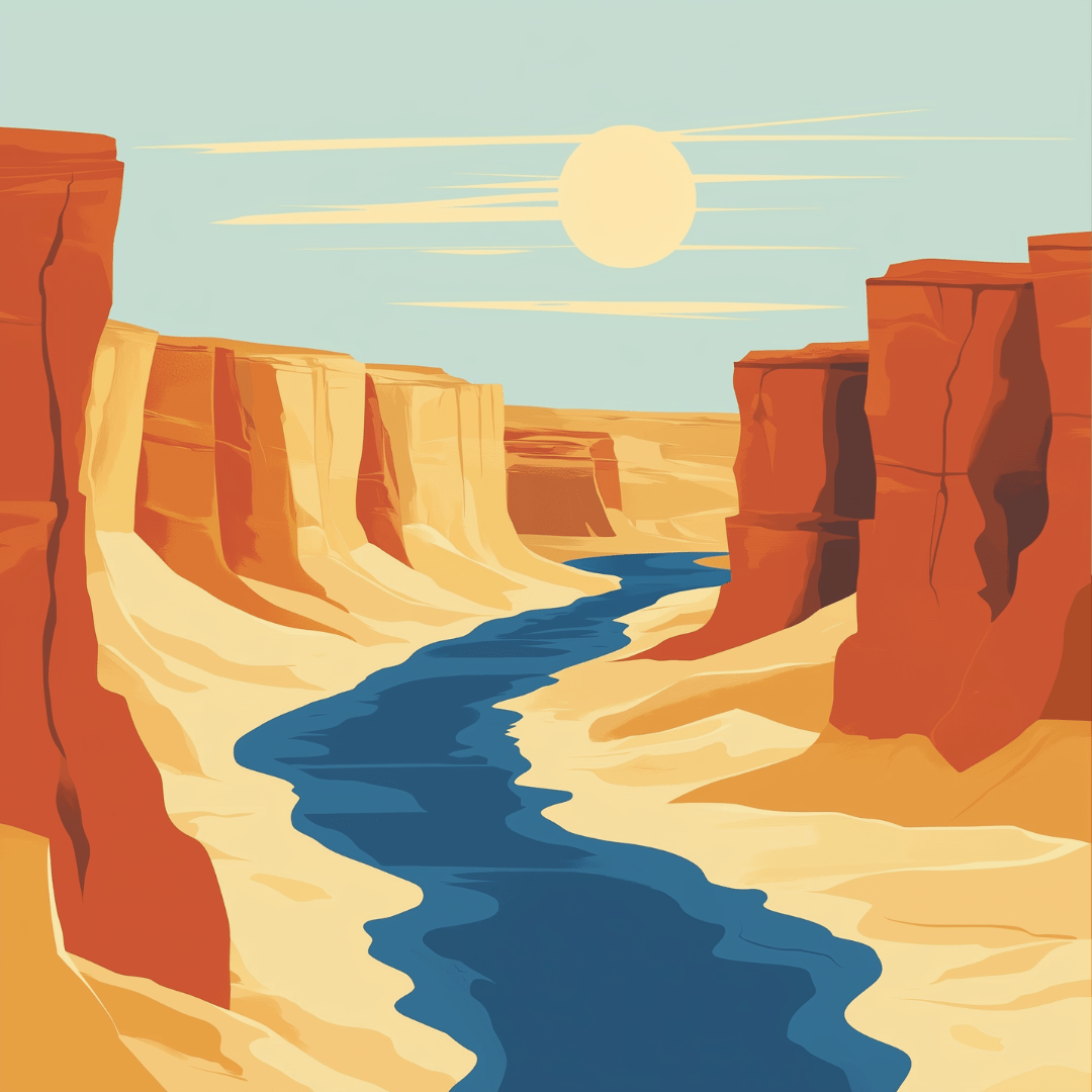 Canyon River - Number Artist Diamond Painting Kits