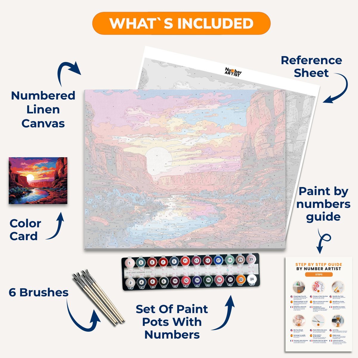 Canyon Sundown - Number Artist Paint By Numbers Kits