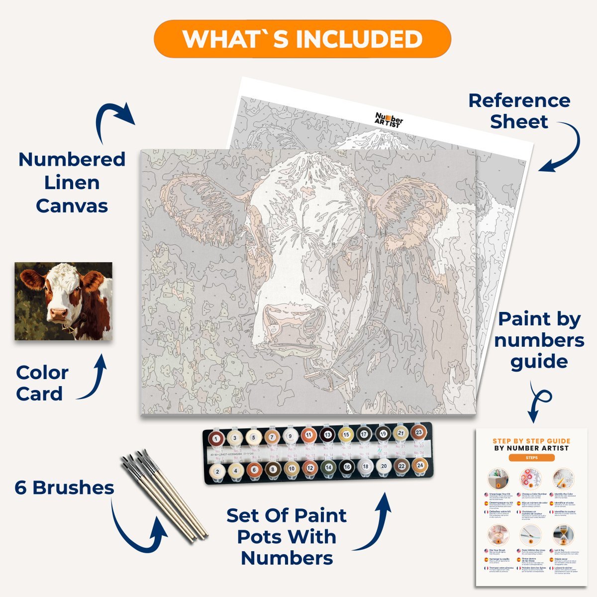 Cattle Portrait - Number Artist Paint By Numbers Kits