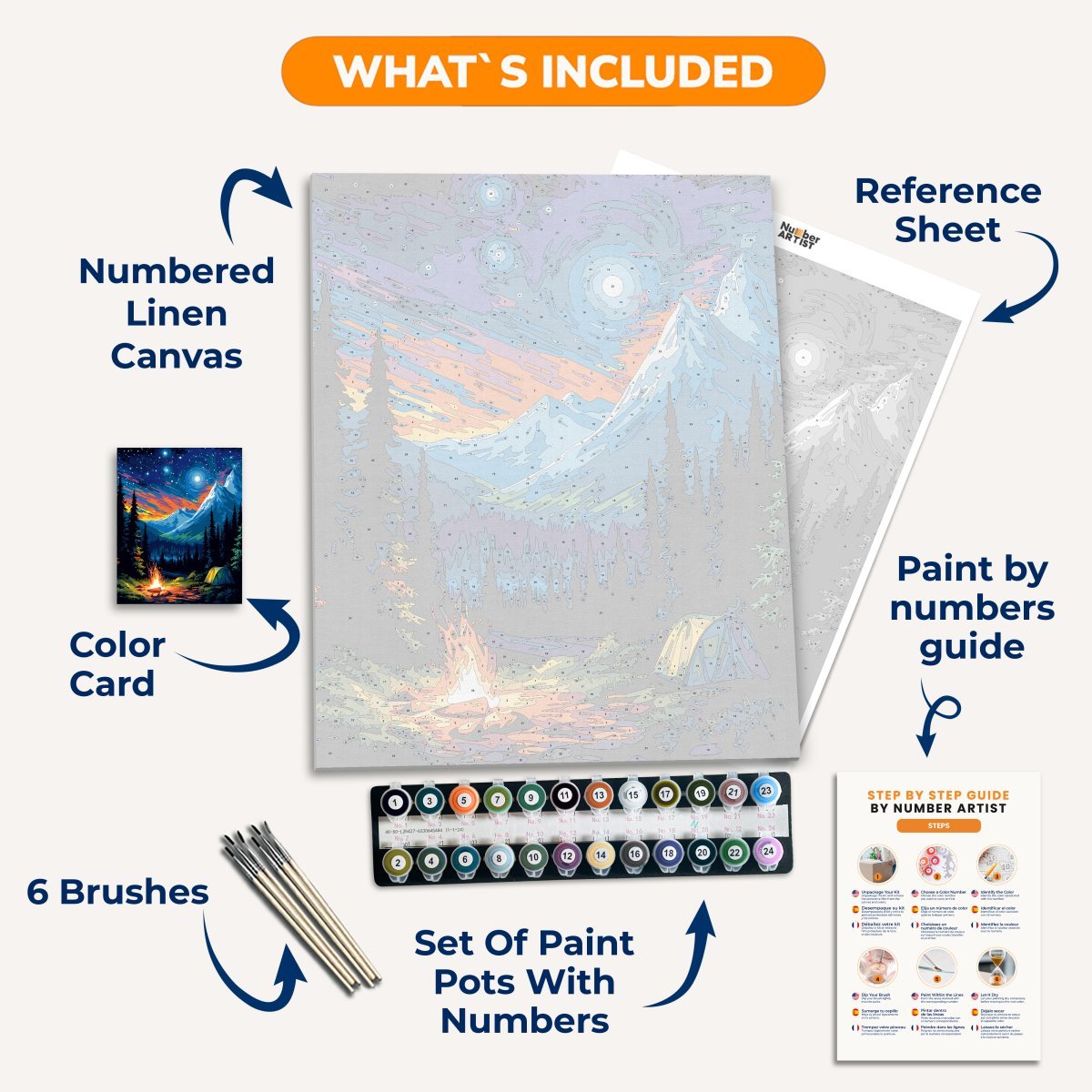 Celestial Mountainscape - Number Artist Diamond Painting Kits