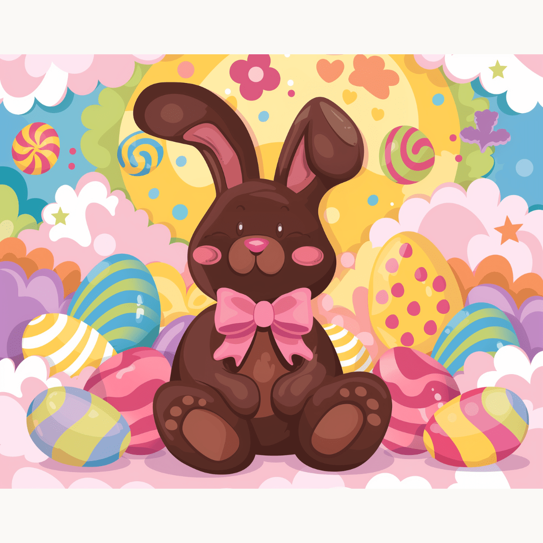 Chocolate Bunny - Number Artist Diamond Painting Kits