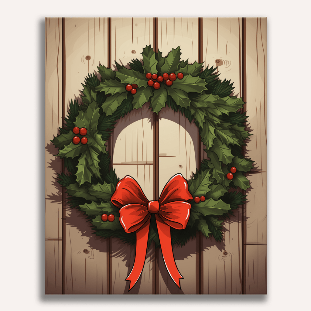 Christmas Wreath Paint by Numbers Kit