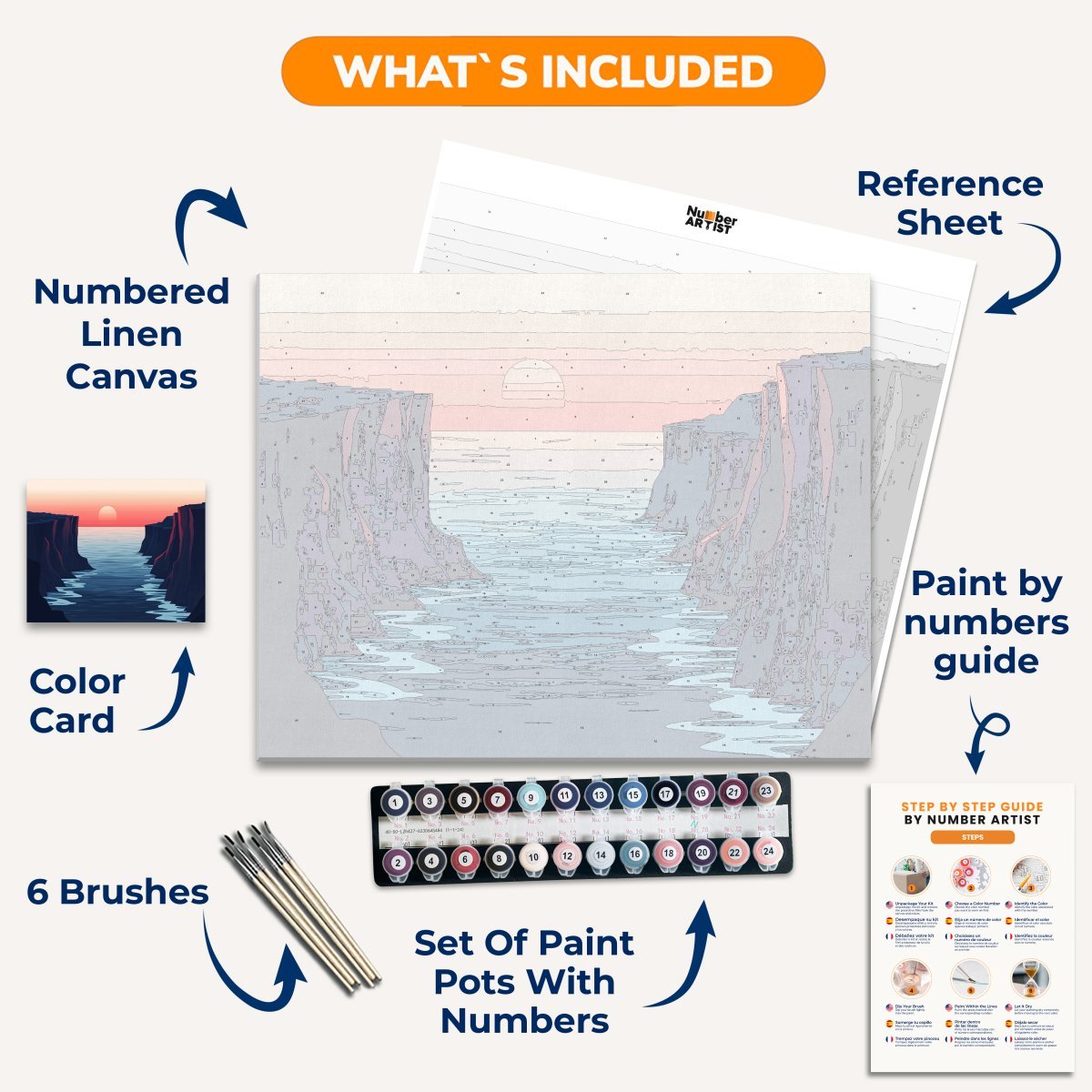 Cliffside Sunset - Number Artist Diamond Painting Kits