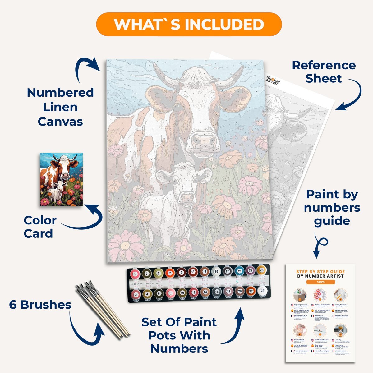 Cloud White Calf - Number Artist Paint By Numbers Kits